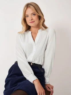 Abigail Pintuck Blouse*Crew Clothing Clearance