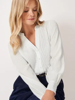 Abigail Pintuck Blouse*Crew Clothing Clearance