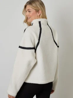 - Half Zip Contrast Trim Borg Fleece*Another Sunday New