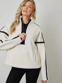 - Half Zip Contrast Trim Borg Fleece*Another Sunday New