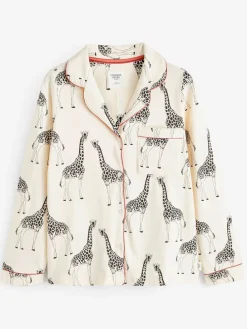 - - Lange pyjamaset met giraffenprint en knopen*Chelsea Peers Sale