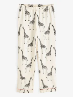 - - Lange pyjamaset met giraffenprint en knopen*Chelsea Peers Sale