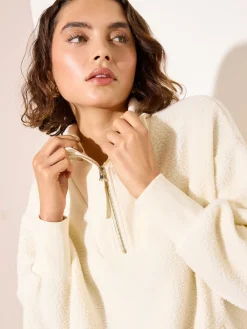 - Half Zip Borg Fleece Sweatshirt*Friends Like These Clearance