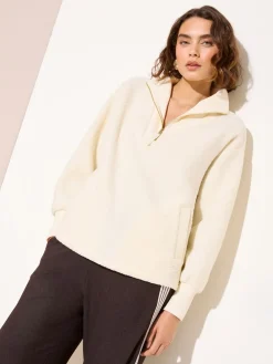 - Half Zip Borg Fleece Sweatshirt*Friends Like These Clearance