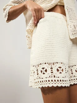 Crème - Gehaakte zomershorts*Next Hot