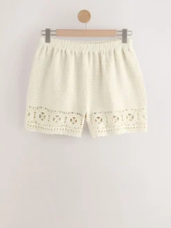 Crème - Gehaakte zomershorts*Next Hot