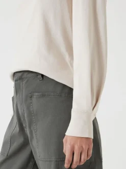 Crème - - Emily jersey top met pofmouwen*Hush Best