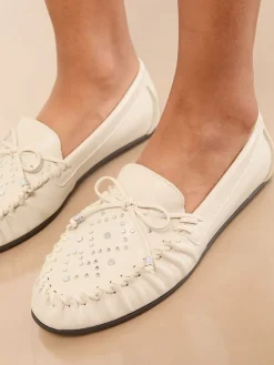 - casual mocassin instappers van imitatieleer met studs*Lipsy Clearance
