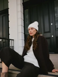 - N. Premium 100% kasjmier gebreide pomponmuts*Next Online