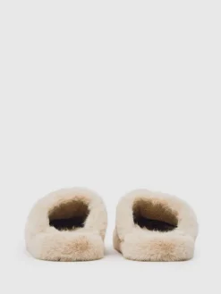 - Andrea Faux Fur Slippers*Reiss Sale