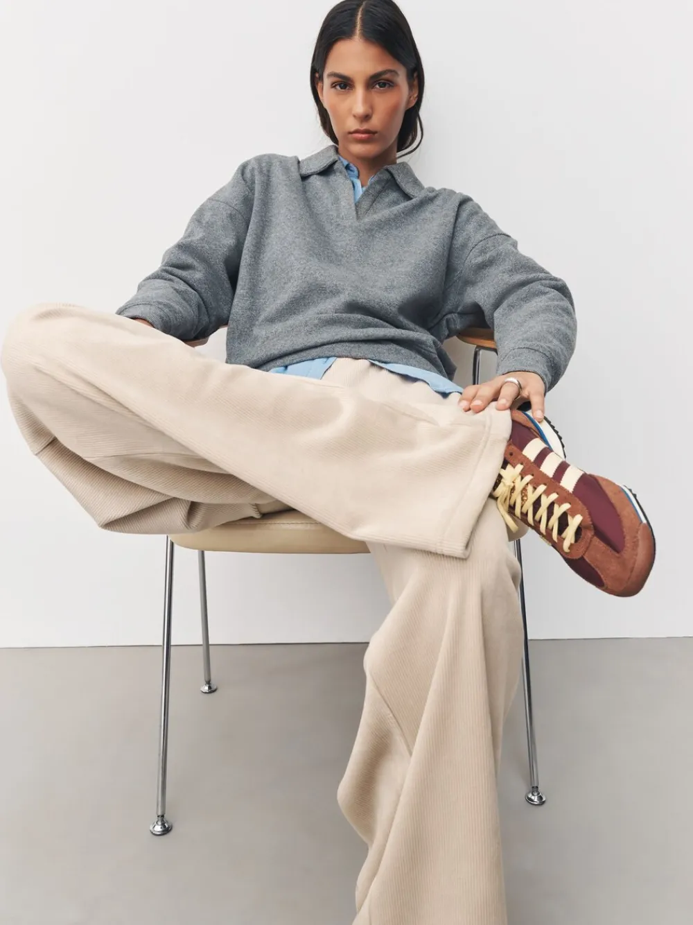 - Soft Feel Cord Wide Leg Trousers*Next New