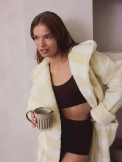 Crème - Textured Stripe Dressing Gown*Next Online