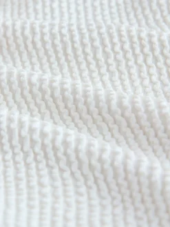 Crème Kreukeltextuur - Bow Back Tummy Control Scoop Swimsuit*Next New