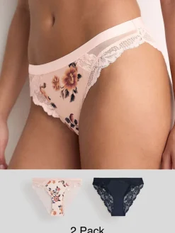 Crème print/marineblauw - Onderbroeken*Next