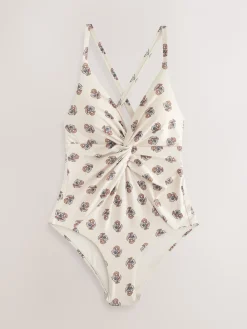 - Twist Front Tummy Control Badpak met print*Next Sale