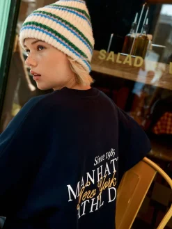 Crèmekleurig/roze/groen - Gebreide beanie-muts*Next Clearance