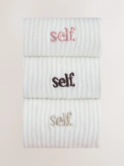 Crème/roze/choc - zelf. 3 paar lounge enkelsokken met verzachte zool*self. Outlet