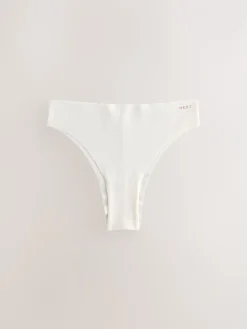 Crème/roze/zwart - Set van 3 slips van katoenmix zonder VPL*Next Best