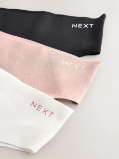 Crème/roze/zwart - Set van 3 slips van katoenmix zonder VPL*Next Best