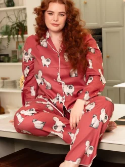 Cat Print Long Sleeve Pyjamas Set*Cyberjammies Hot