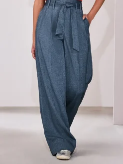 Denim - Superwide Belted Trousers*Next Online