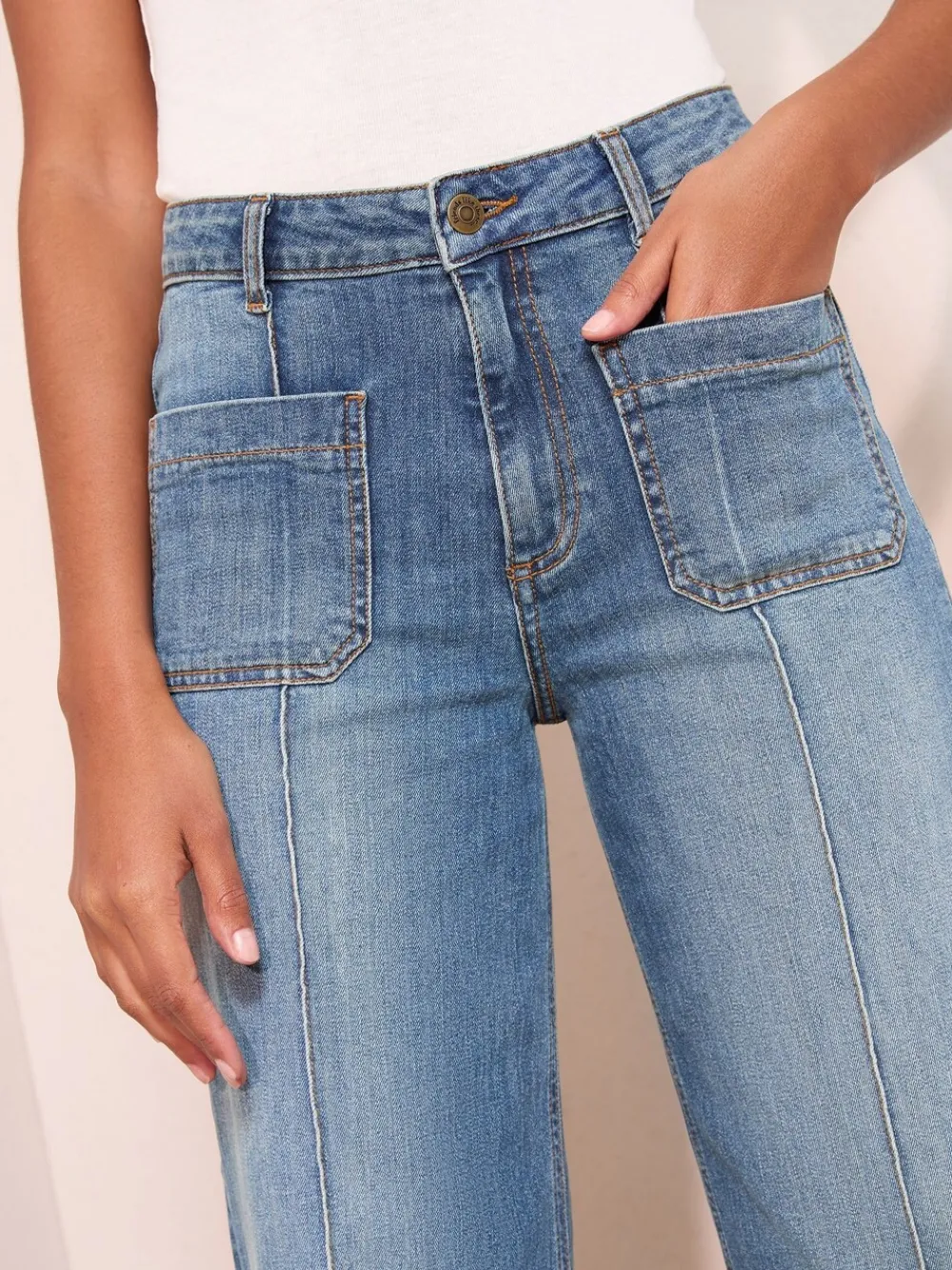 Denim vintage - X Lucy Mecklenburgh alledaagse jeans met wijde pijpen*Friends Like These New