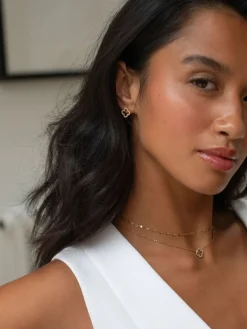 Waterproof Pave Clover Studs Earrings*D.Louise Best