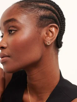 Waterproof Pave Clover Studs Earrings*D.Louise Best