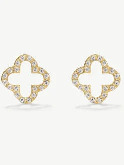 Waterproof Pave Clover Studs Earrings*D.Louise Best