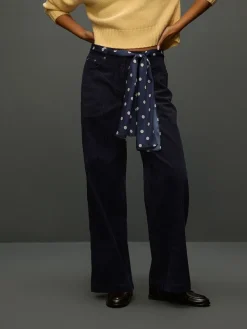 - Cord Wide Leg Trousers With Scarf*Next Outlet