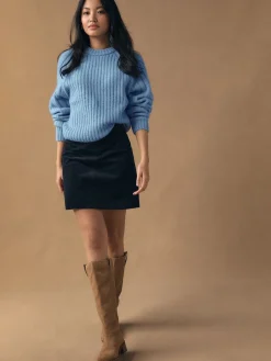 Donkerblauw - Corduroy minirok*Next Outlet