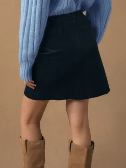 Donkerblauw - Corduroy minirok*Next Outlet