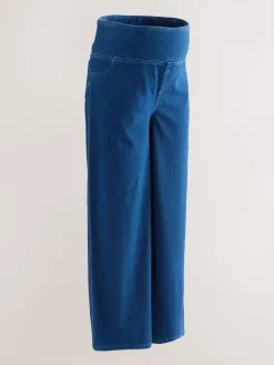 Donkerblauw - Denim zwangerschapsleggings met wijde pijpen*Next Discount