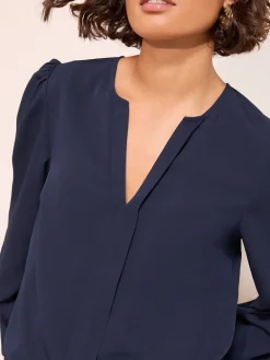 - Long Sleeve Pleat Front Detail Blouse*Friends Like These