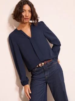 - Long Sleeve Pleat Front Detail Blouse*Friends Like These