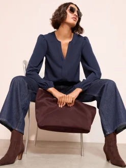 - Long Sleeve Pleat Front Detail Blouse*Friends Like These