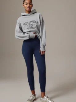 Donkerblauw - Geribbelde naadloze legging met hoge taille*Next Online