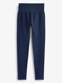 Donkerblauw - Geribbelde naadloze legging met hoge taille*Next Online