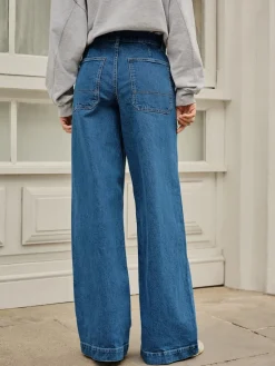 - High Rise Utility Wijde pijpen Jeans*Next Best