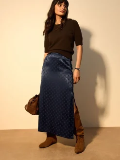 - Jacquard Polka Dot Satin Skirt*Next Online