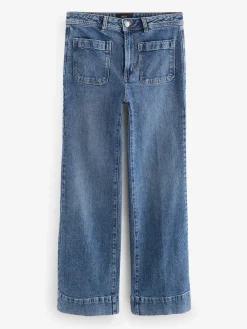 - Jeans met wijde pijpen en opgestikte zakken*Next Discount