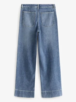 - Jeans met wijde pijpen en opgestikte zakken*Next Discount