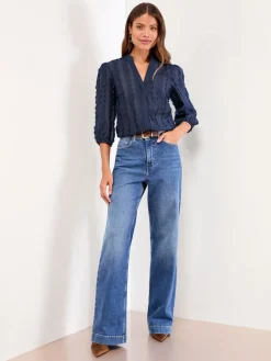 - 3D Stoffen opa-kraag Korte mouwen overhemd*Lipsy New