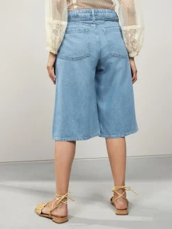 - Lyocell Mix Denim shorts met stropdas*Next Clearance