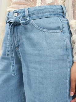 - Lyocell Mix Denim shorts met stropdas*Next Clearance