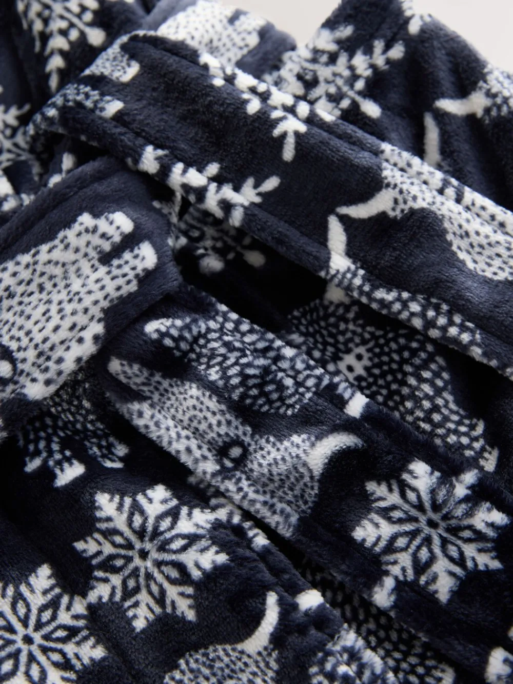 Donkerblauw - Matching Family Christmas Fairisle pattern Hamish The Highland Cow Dressing Gown*Next Discount