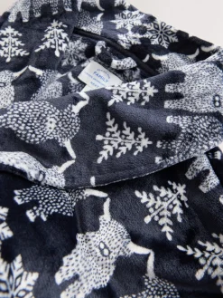 Donkerblauw - Matching Family Christmas Fairisle pattern Hamish The Highland Cow Dressing Gown*Next Discount