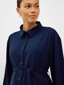 Donkerblauw - Maternity Belted Shirt*Next