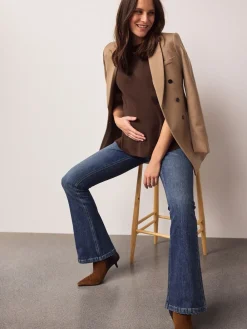 Donkerblauw - Maternity Denim Flare Jeans*Next Outlet