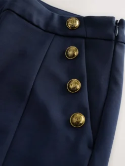 - Ponte Broek met Wijde pijpen en goudkleurige knoopdetails*Next Hot